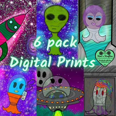 Digital Prints| x6 pack SPACE